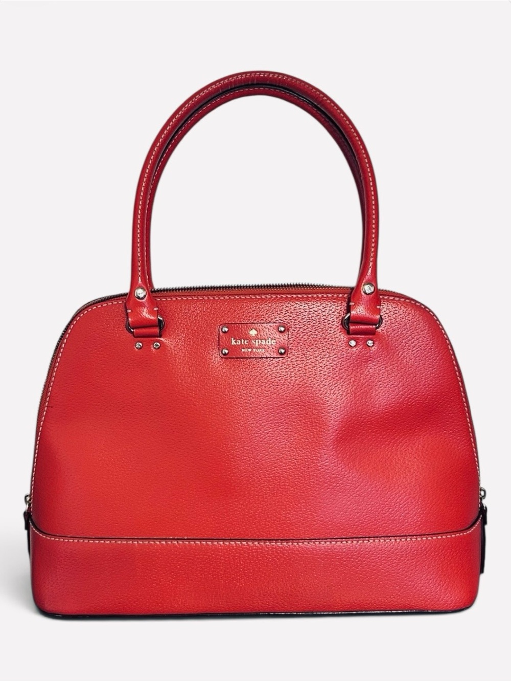kate spade ♠️ Wellesley Rachelle Red Pebbled Leather Satchel